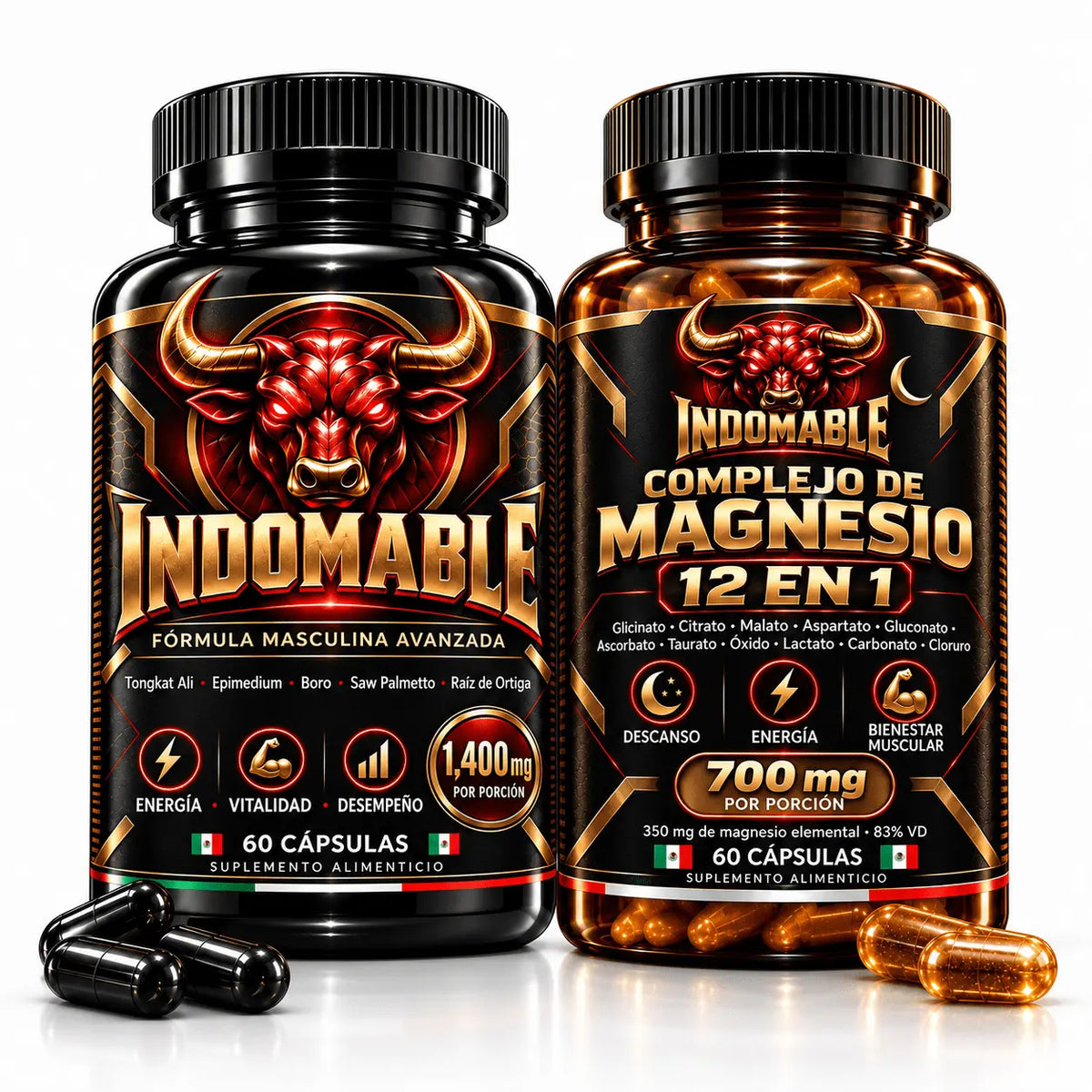 Protocolo Completo INDOMABLE · Día + Noche · 2 frascos
