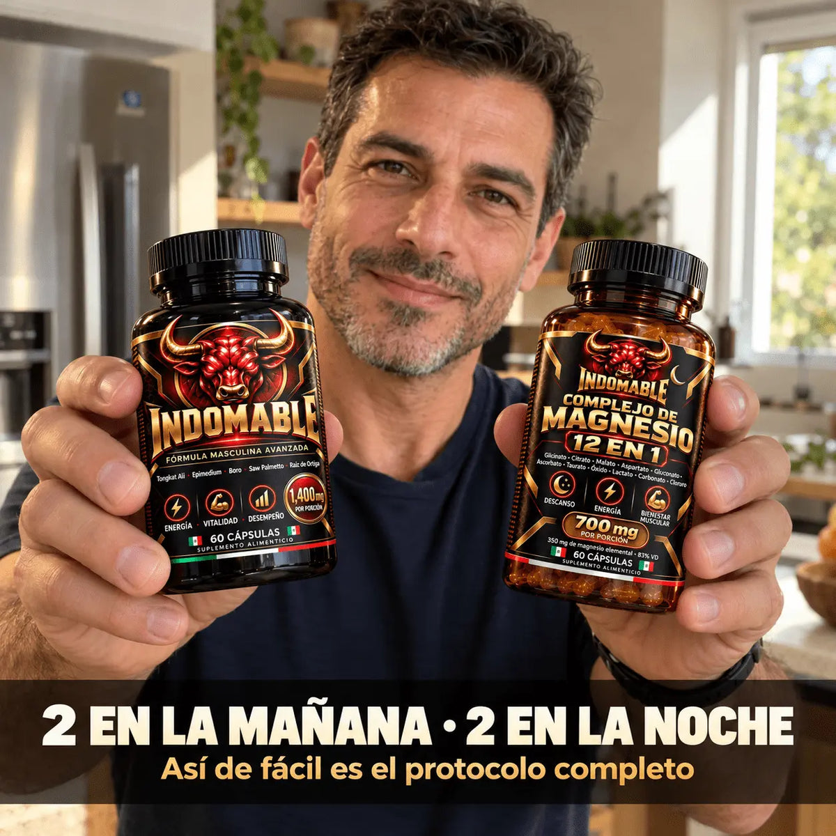 Protocolo Completo INDOMABLE · Día + Noche · 2 frascos