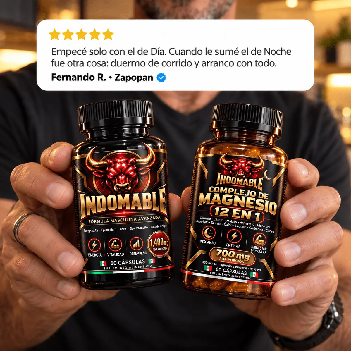 Protocolo Completo INDOMABLE · Día + Noche · 2 frascos